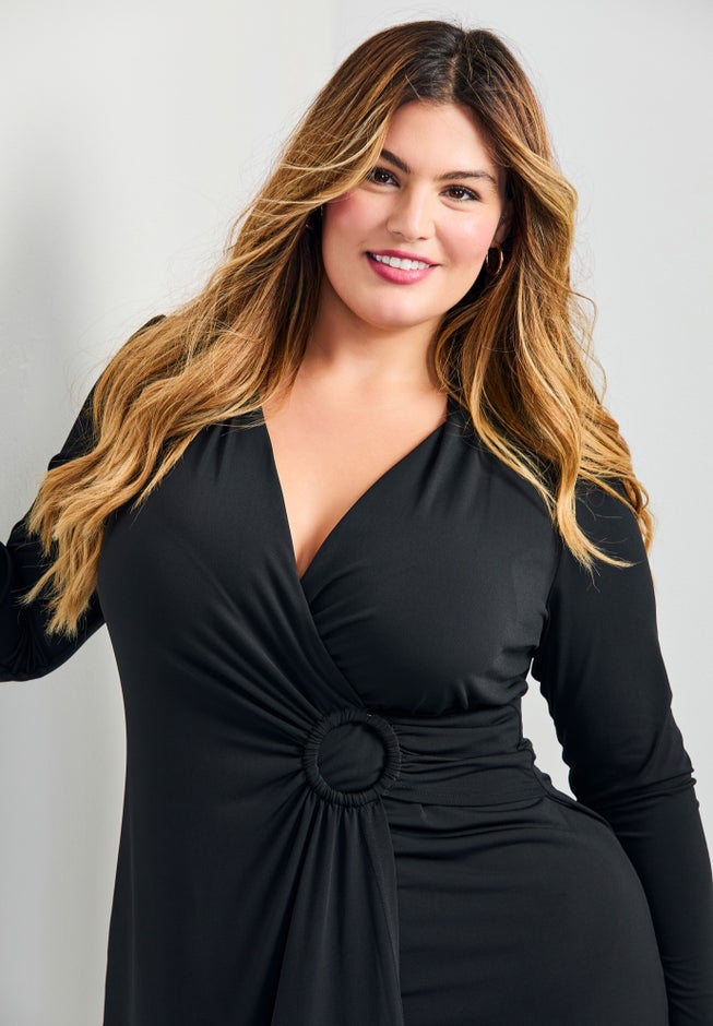 Darlene Jersey Wrap Dress image number 1