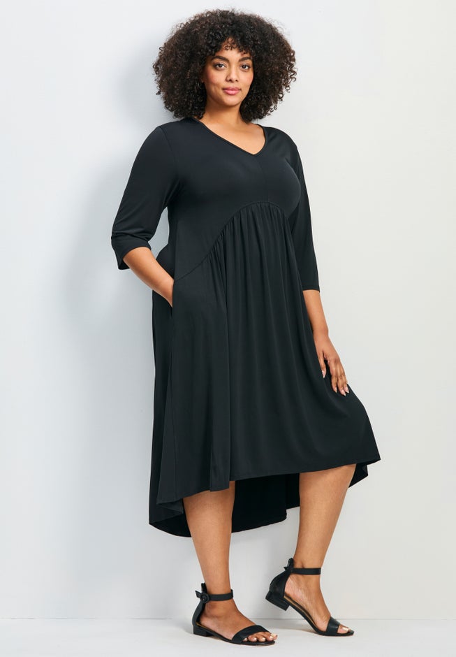 Valery V-Neckline Ity Jersey Dress image number 1