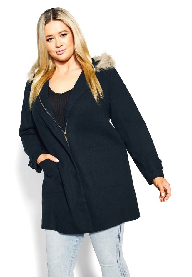 Voyager Faux Wool Coat image number null