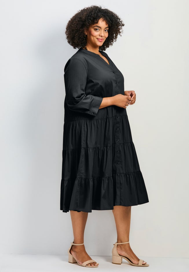 Avery Cotton Poplin Button Dress image number 1