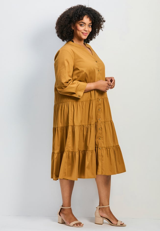 Avery Cotton Poplin Button Dress image number 1
