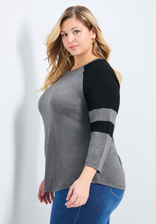 Splice Sleeve Color Top image number 1