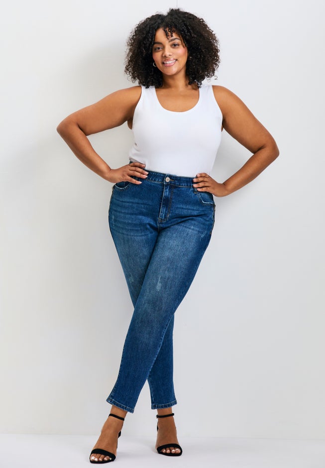 La Luna Zip Detail Skinny Jean image number 2