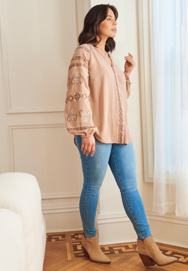 La Luna Zip Detail Skinny Jean image number 1