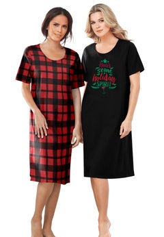 2-Pack Short-Sleeve Sleepshirt