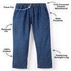 7-Day Straight-Leg Elastic-Waist Cotton Denim Pant image number 2