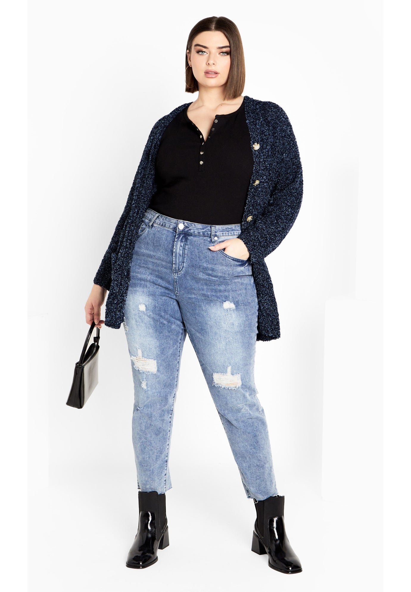 Amber Boucle Cardigan image number 2