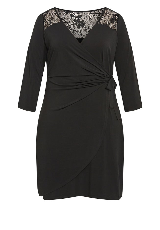 Deanna Wrap Lace Dress image number 2