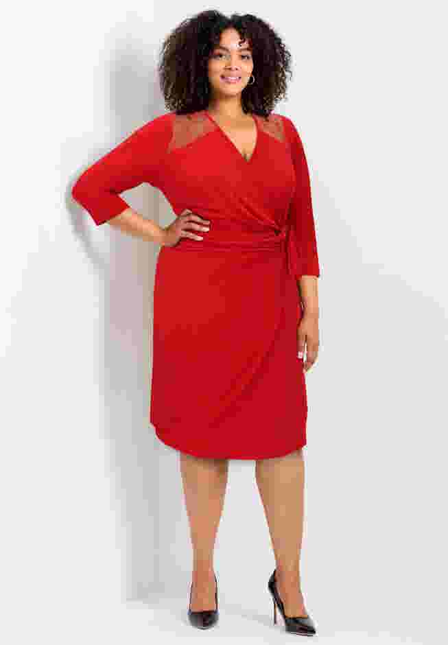 Deanna Wrap Lace Dress image number 0