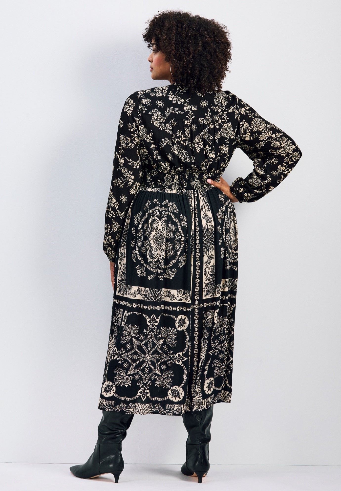 Eliana Scarf Placement Print Dress image number 2