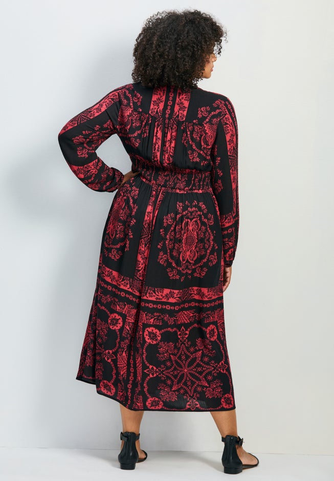 Eliana Scarf Placement Print Dress image number 2