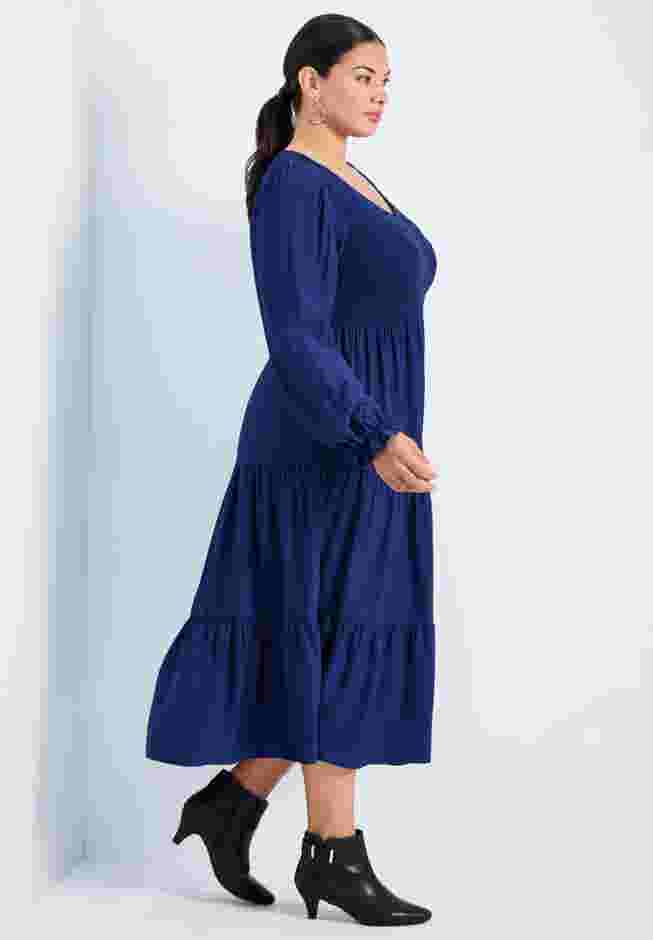Indi Puff Sleeve Shirred Dress image number 1