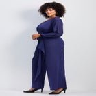 Luxe Drape Chiffon Overlay Jumpsuit image number null