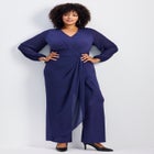 Luxe Drape Chiffon Overlay Jumpsuit image number null