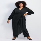 Luxe Drape Chiffon Overlay Jumpsuit image number null