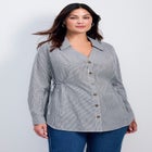 Ray Stripe Polpin Shirt With Tie Detail image number null