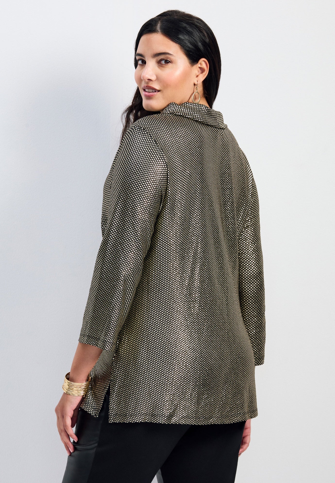 Felicia Metallic Knit Top image number 2