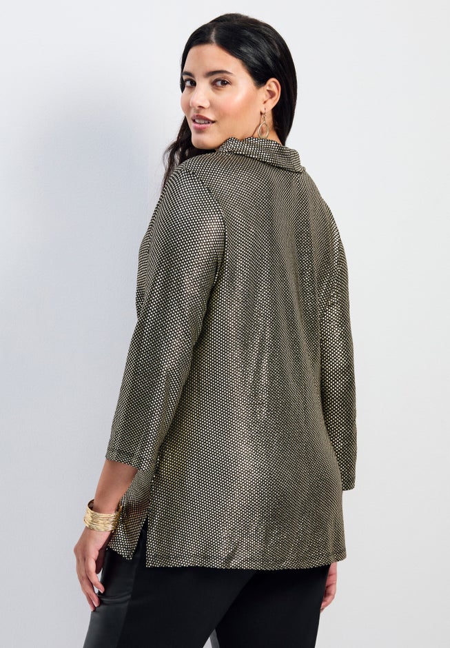 Felicia Metallic Knit Top image number 2