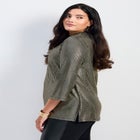 Felicia Metallic Knit Top image number null