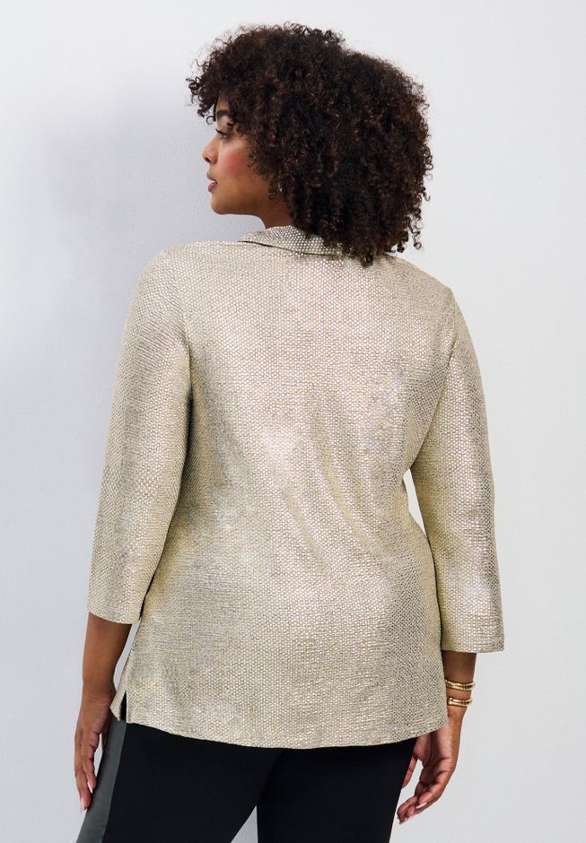 Felicia Metallic Knit Top image number 2