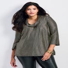 Felicia Metallic Knit Top image number null