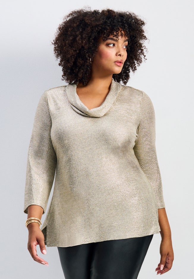 Felicia Metallic Knit Top image number 0