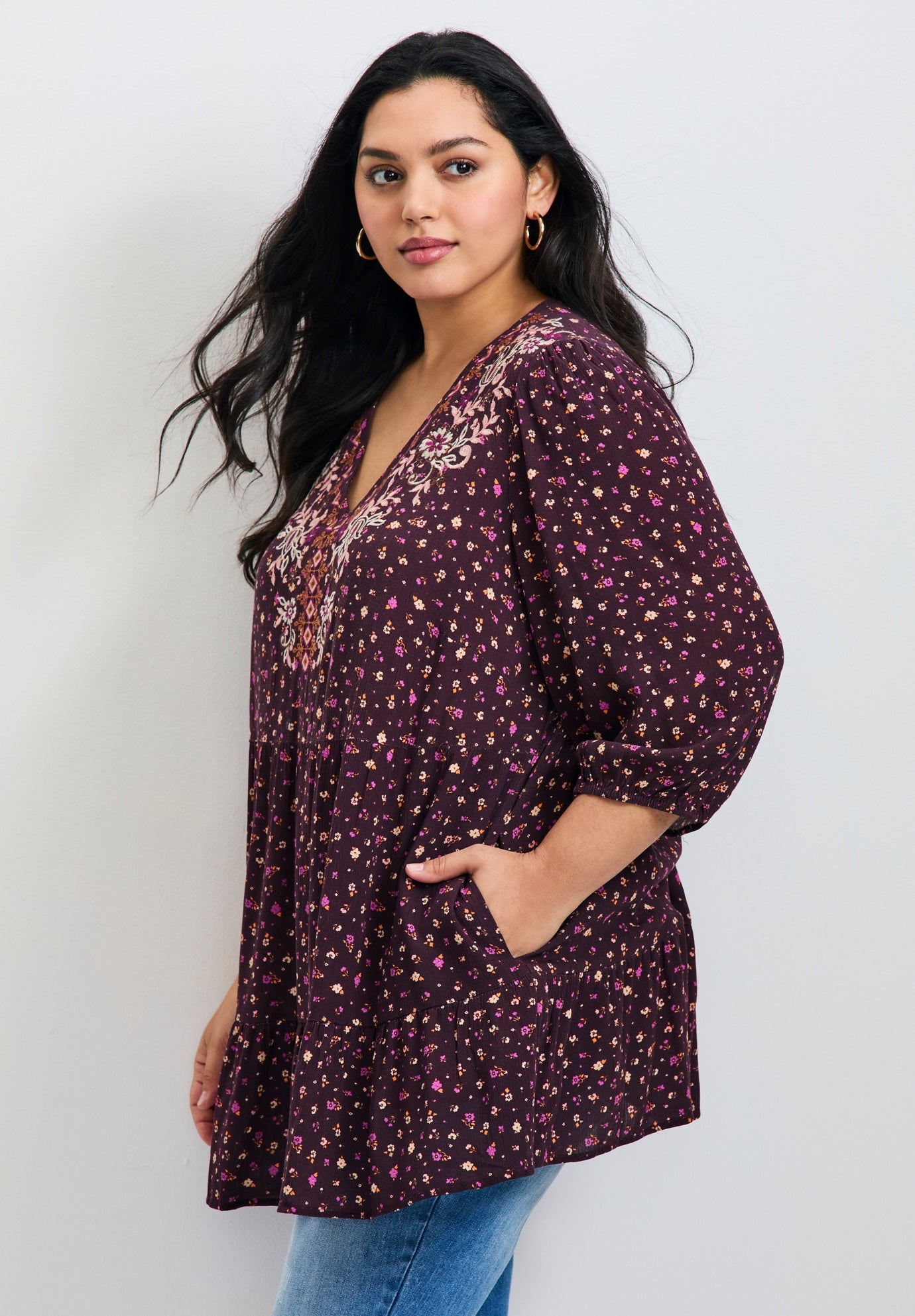 Ditsy Embroidered Tunic image number 1