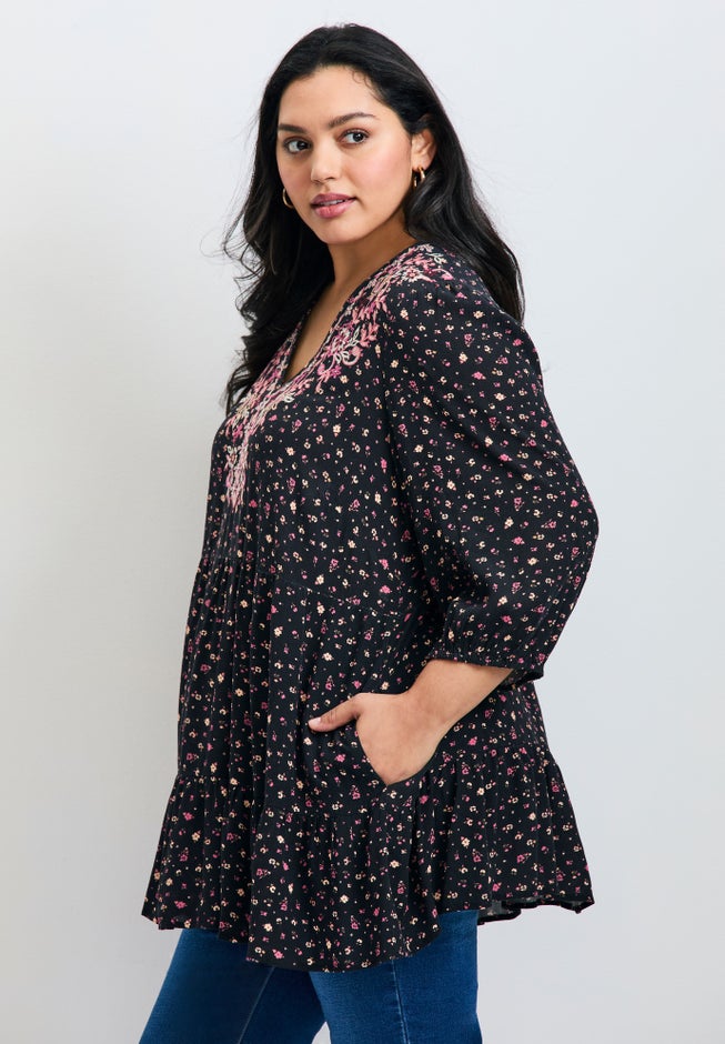 Ditsy Embroidered Tunic image number 1