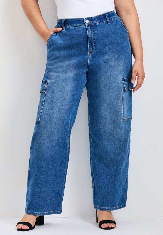 Cassidy Wide Leg Cargo Jean image number null