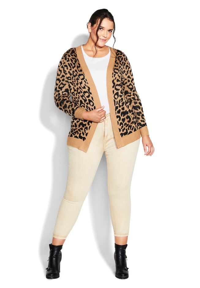 Longline Print Cardigan image number 7