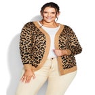 Longline Print Cardigan image number null