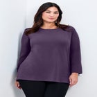 Breanna Eyelet Detail Hacci Top image number null