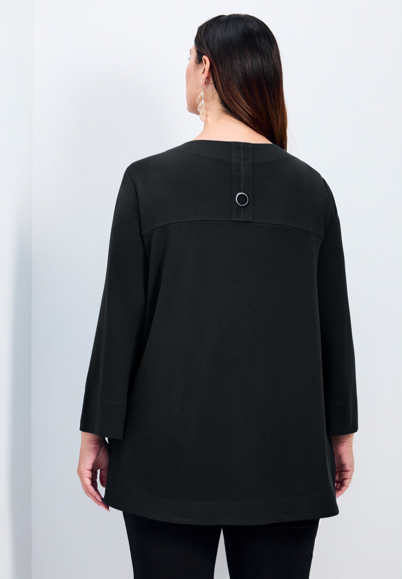 Breanna Eyelet Detail Hacci Top image number 1