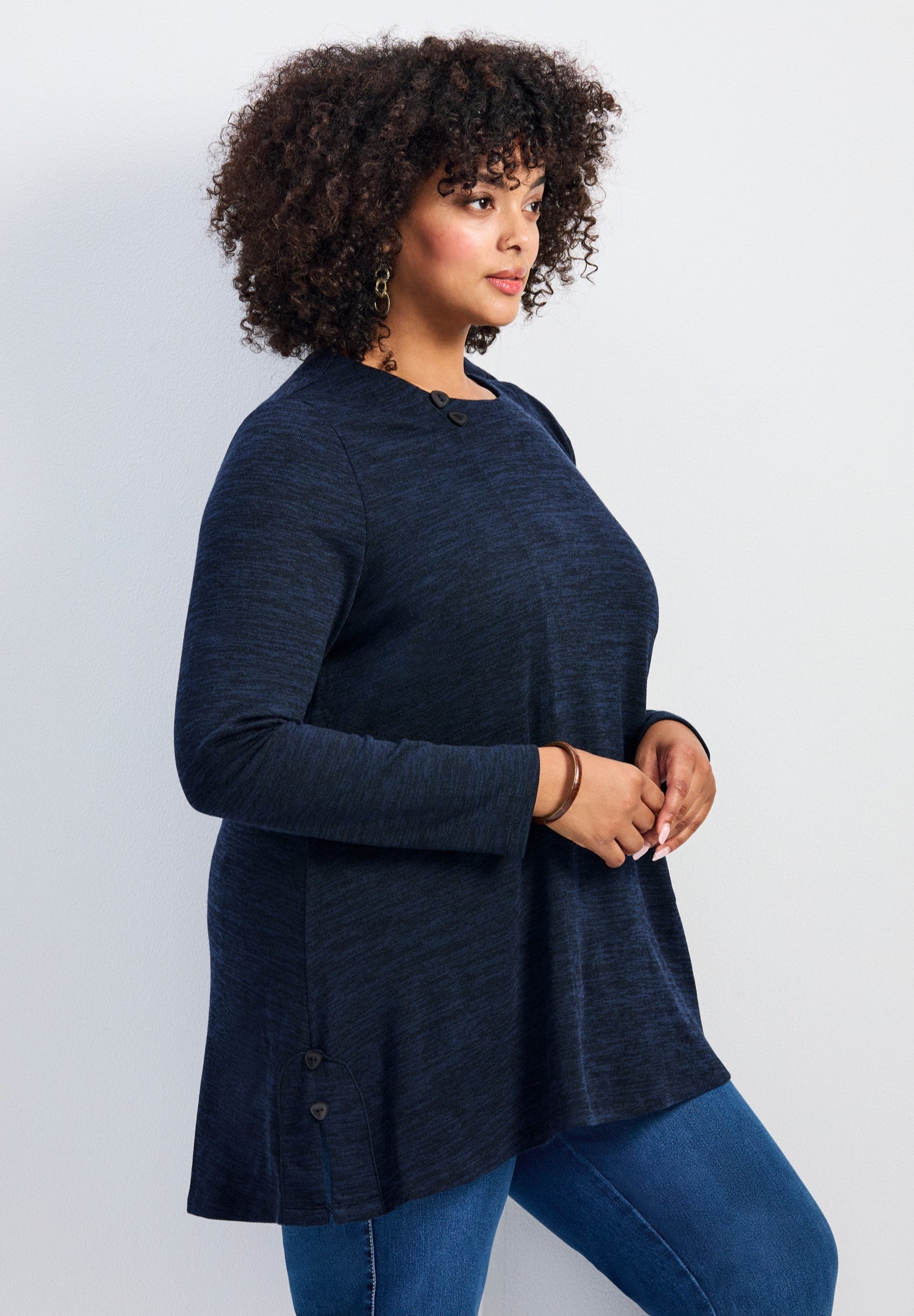 Ruby Button Detail Hacci Top image number 1