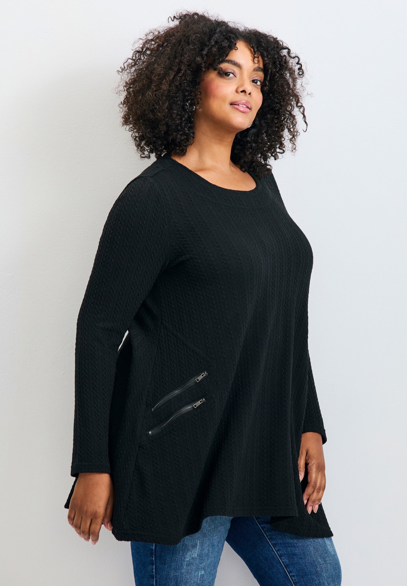 Alina Hacci Zip Detail Tunic image number 2