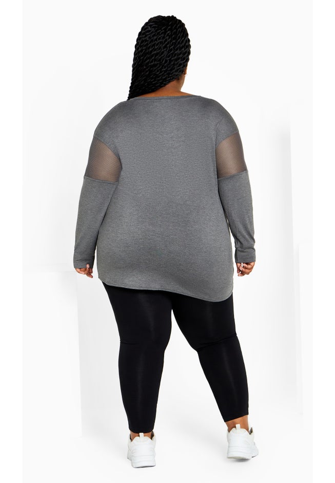 Mesh Sleeve Top image number 3