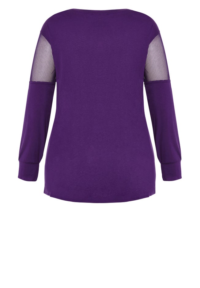 Mesh Sleeve Top image number 5