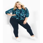 Longline Print Blouse image number null