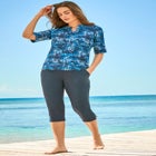 Three-Quarter Sleeve Swim Tee image number null