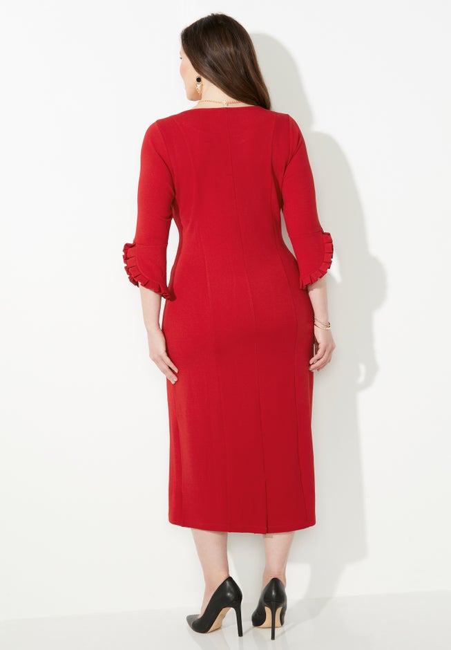 Ruffle Sleeve Shift Dress image number 2