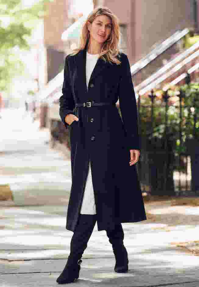 Full Length Wool Blend Coat image number 0