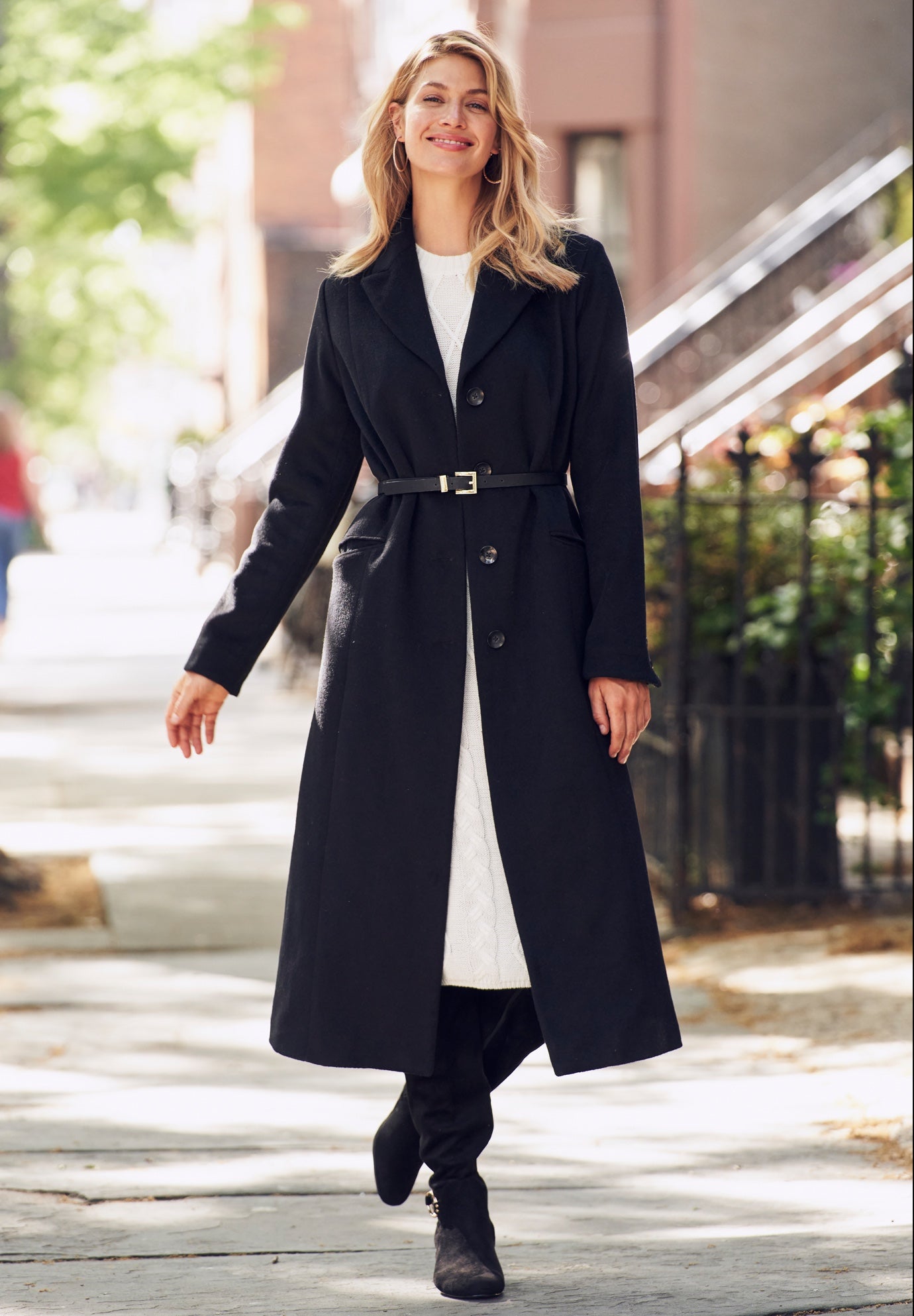 Full Length Wool Blend Coat image number 0