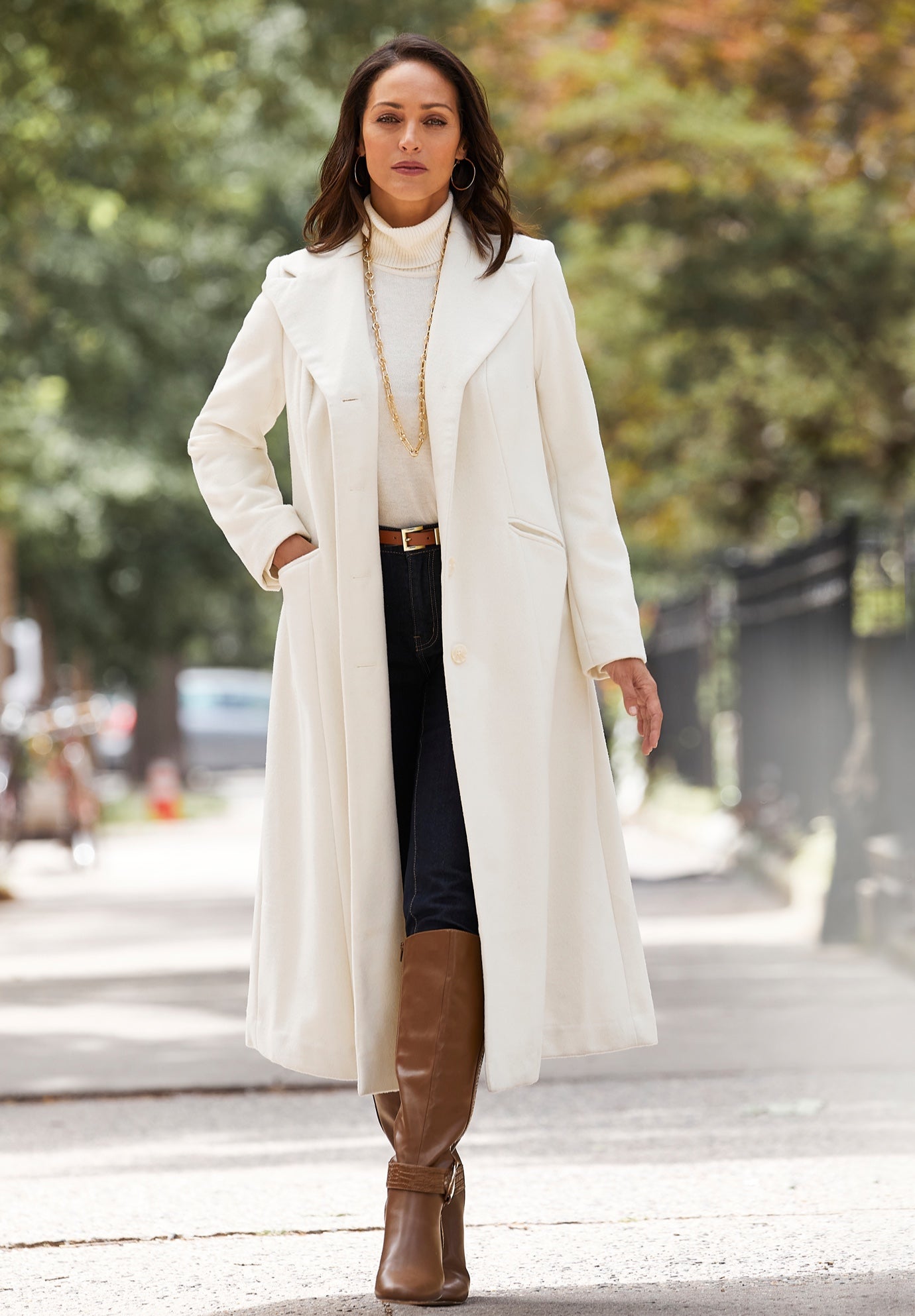 Full Length Wool Blend Coat image number 0