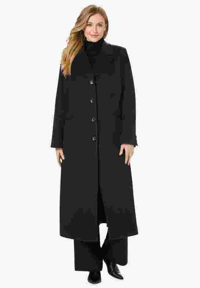 Full Length Wool Blend Coat image number 4