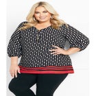 Malia Zip Border Top image number null