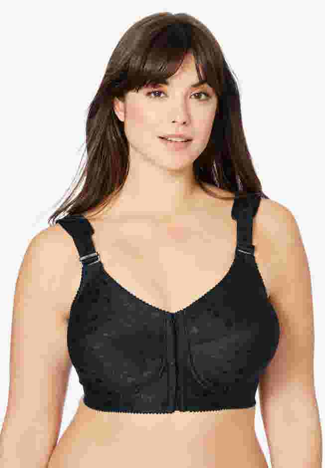 Jacquard Front-Close Wireless Bra image number 0
