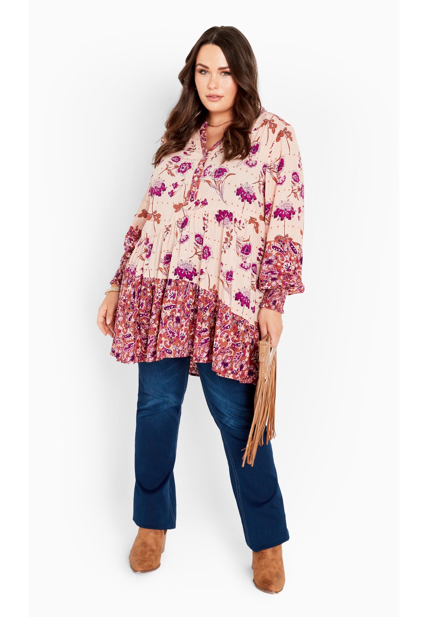 Cynthia Splice Empire Waist Tunic image number 3