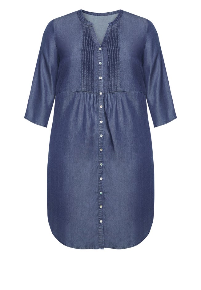 Mae Pintuck Shirtdress image number null