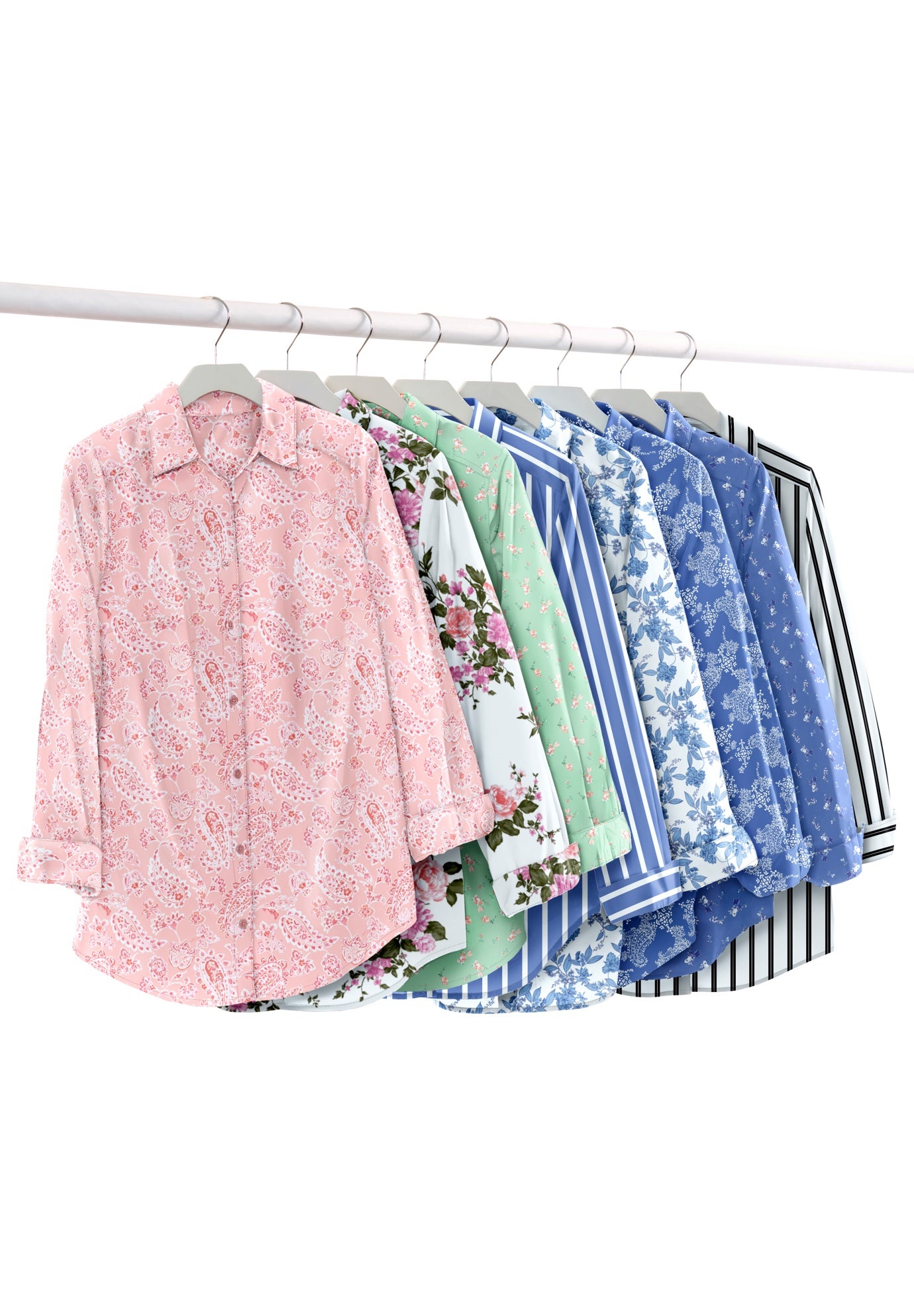 Plus Size Kate Long Sleeve Easy Cotton-Blend Button-Front Shirt image number 7