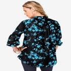 Plus Size Kate Long Sleeve Easy Cotton-Blend Button-Front Shirt image number null